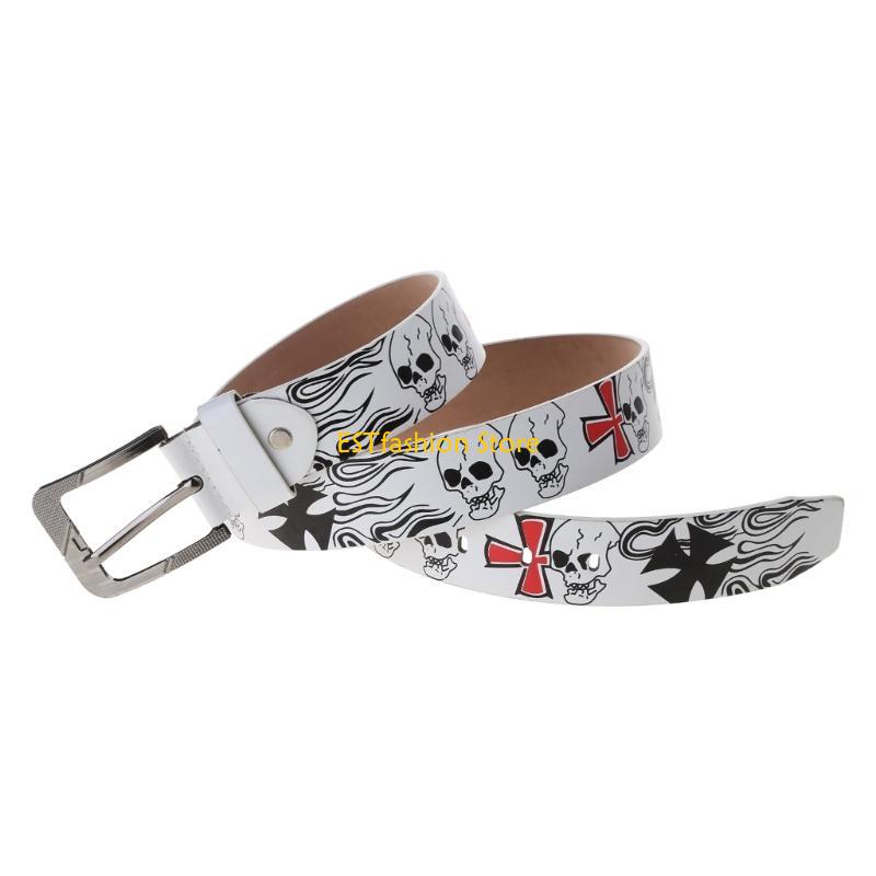 Women Accessories Description - Y5GC Frauen Taille Gürtel Schädel Druck