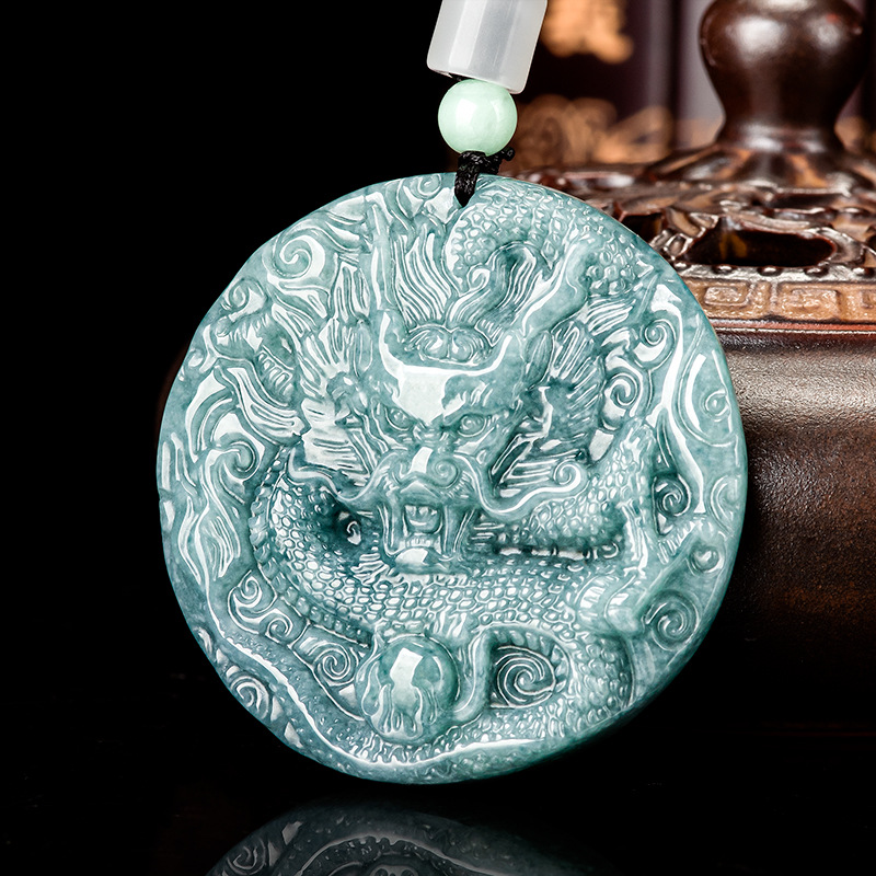 Accessories Woman - Burmesische Jadeit-Drachen-Anhänger-Halskette, Geschenke für Frauen, Modeaccessoires,