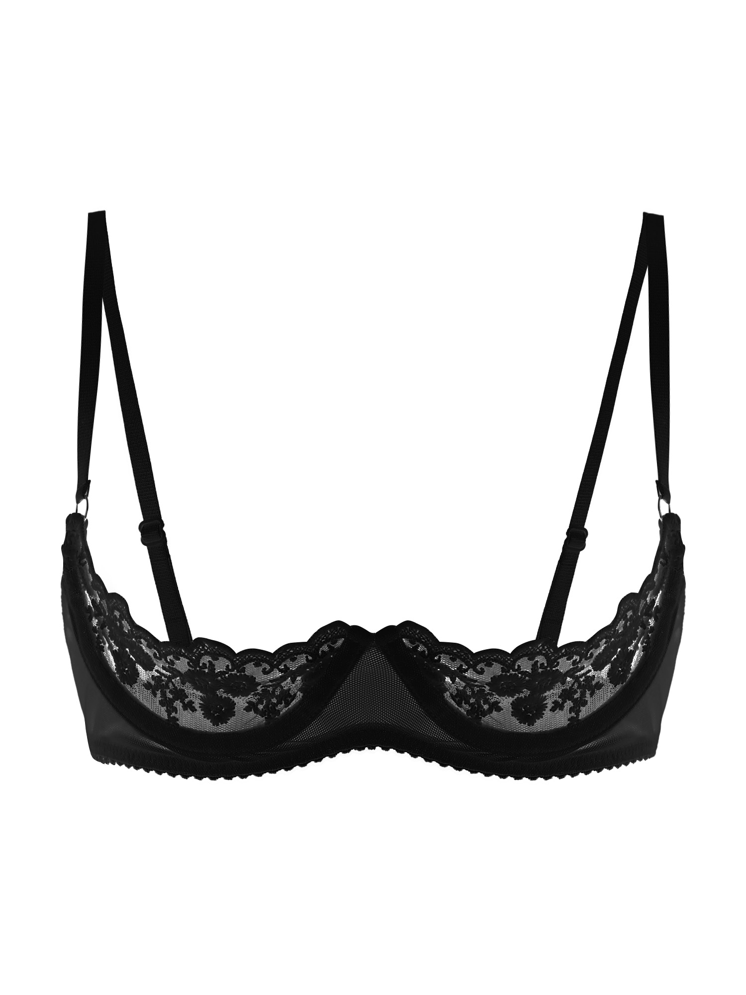Accessories Woman - Damen Sexy Open-Cup BH Transparente Spitze