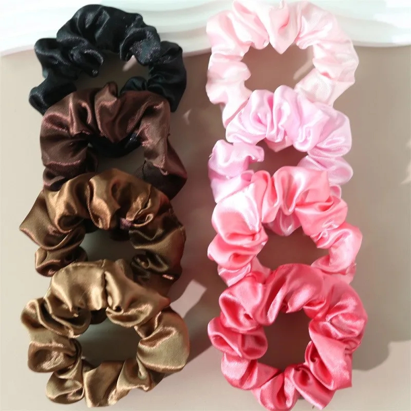 Scrunchie Satin Set - Haargummis, Scrunchies, Haarbänder, Zopfhalter für Damen
