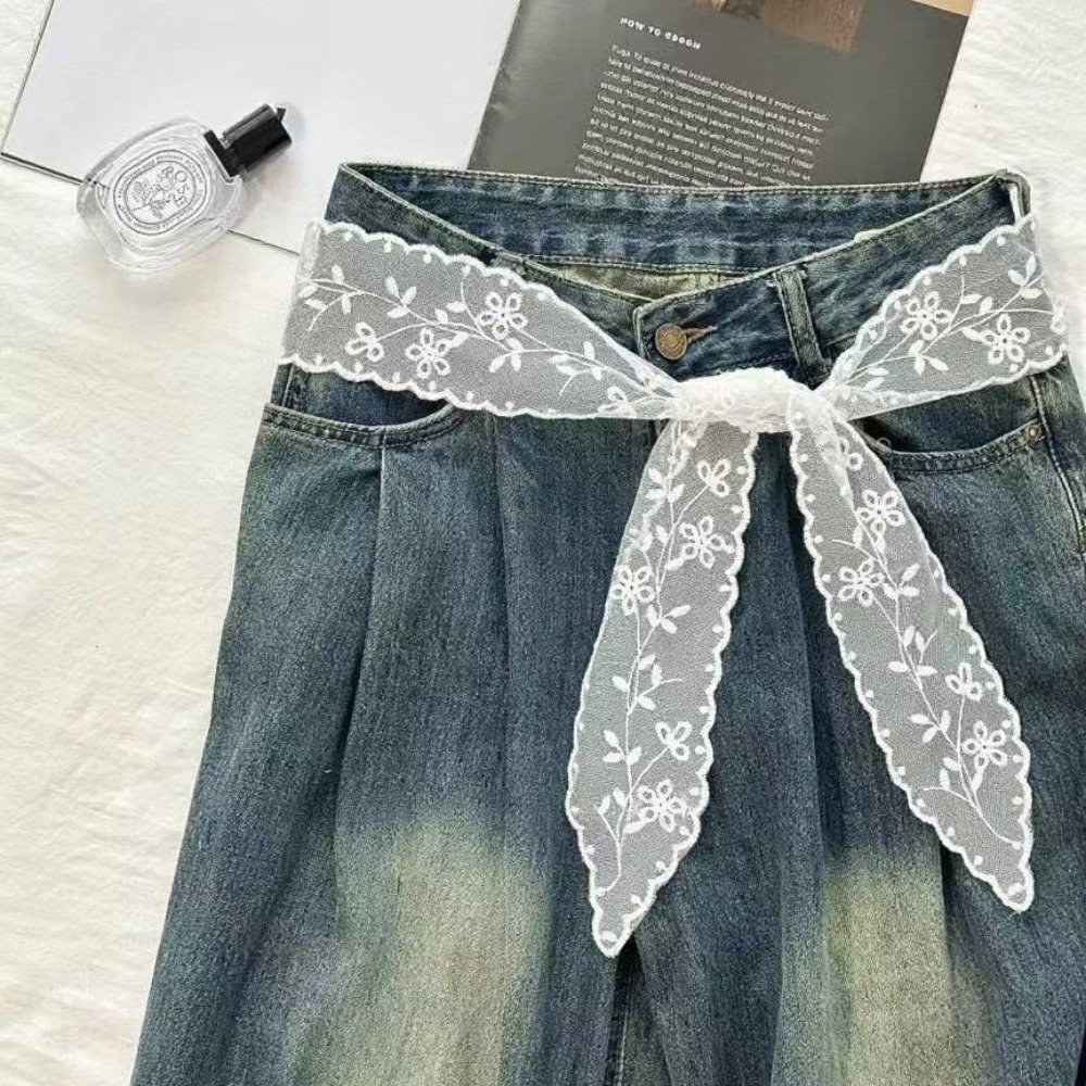Accessories Woman - Süßer weißer Spitzen-Gürtel für Damen mit