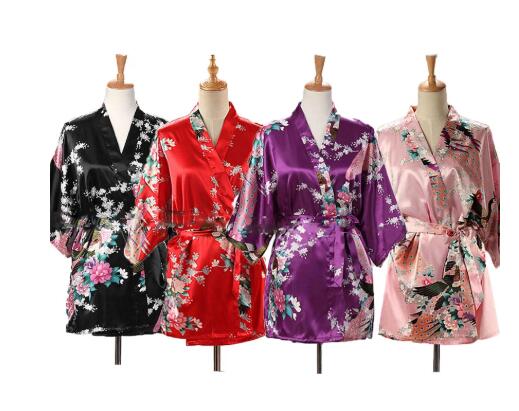 Women'S Kimono Accessories - Japanischer Kimono Yukata mit Pfauenmuster für
