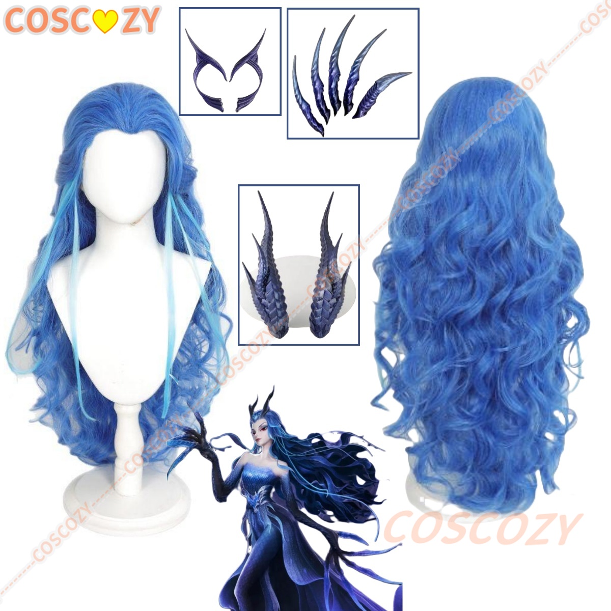 Women'S Running Accessories - Anime-Filme Nezha 2 Ao Run Cosplay-Perücke,