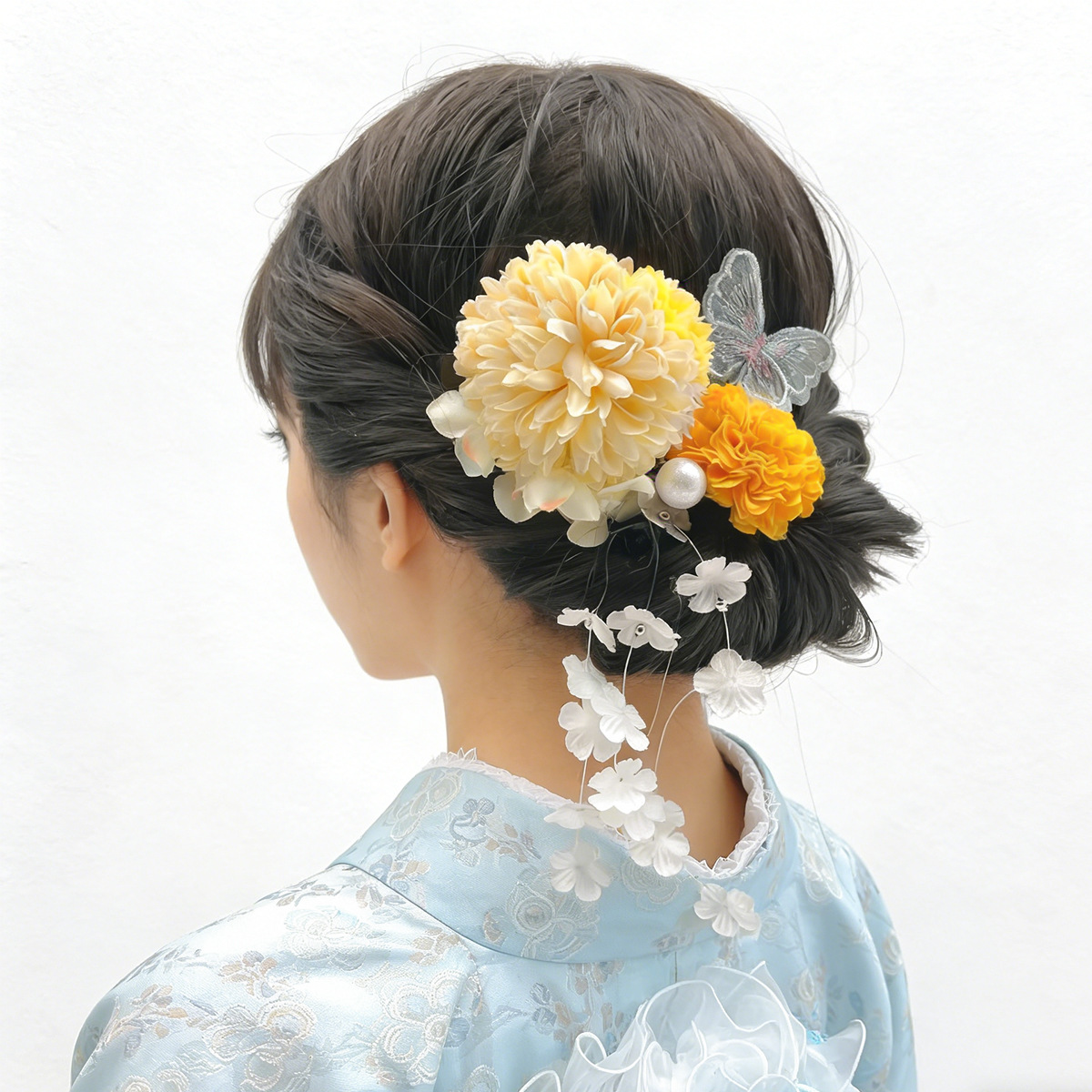 Women'S Kimono Accessories - Handgefertigtes japanisches Kanzashi-Haarspangen-Set aus Seide mit