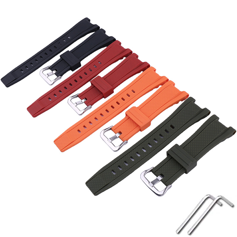 Women Accessories Gst - Herren-Gummi-Uhrenarmband-Zubehör, kompatibel mit Casio GST-W110 210B