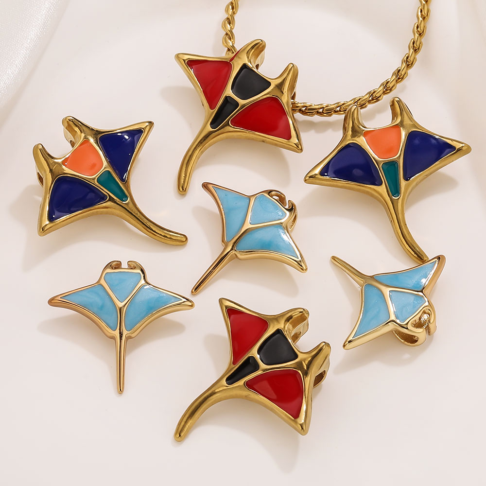 Women'S Accessories Manufacturers - 1 Stück Edelstahl Charms Emaille Teufel