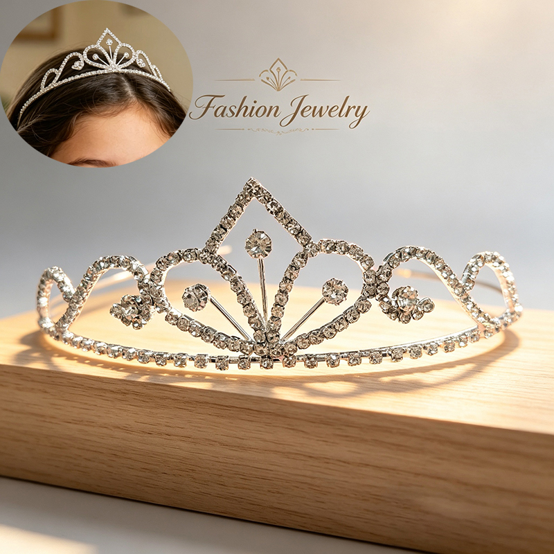 Silberfarbene Strass-Brautkron – Women'S Formal Accessories Bewertung und Preis