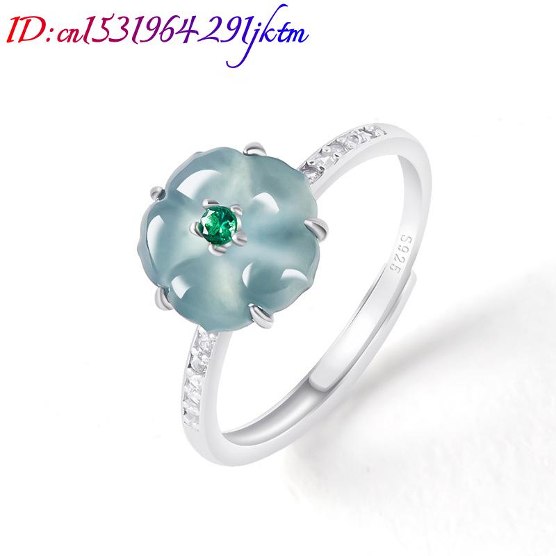 Blaue Burmesische Jadeit-Blume – Accessories Woman Bewertung und Preis