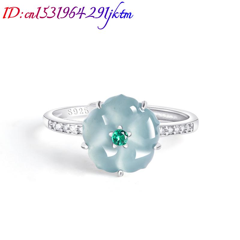 Blaue Burmesische Jadeit-Blume – Accessories Woman Bewertung und Preis