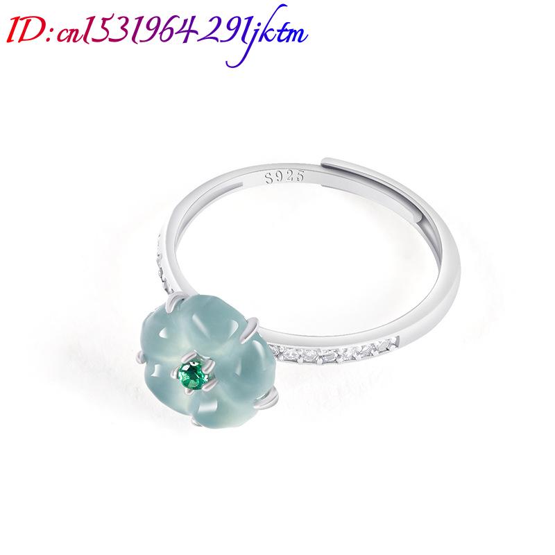 Blaue Burmesische Jadeit-Blume – Accessories Woman Bewertung und Preis