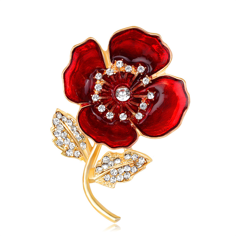 Mohn-Brosche aus Zinklegierung – Women'S Accessories Uk Bewertung und Preis