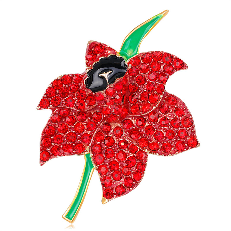 Mohn-Brosche aus Zinklegierung – Women'S Accessories Uk Bewertung und Preis