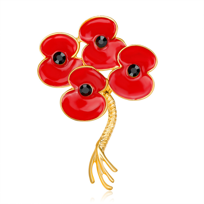 Mohn-Brosche aus Zinklegierung – Women'S Accessories Uk Bewertung und Preis