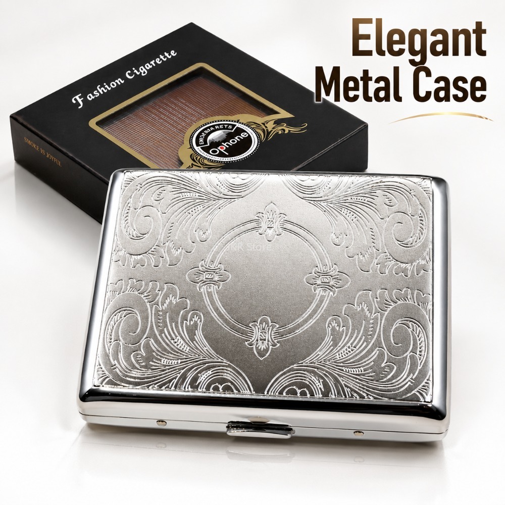 Edelstahl-Zigarettenetui mit P – Accessories Woman Bewertung und Preis