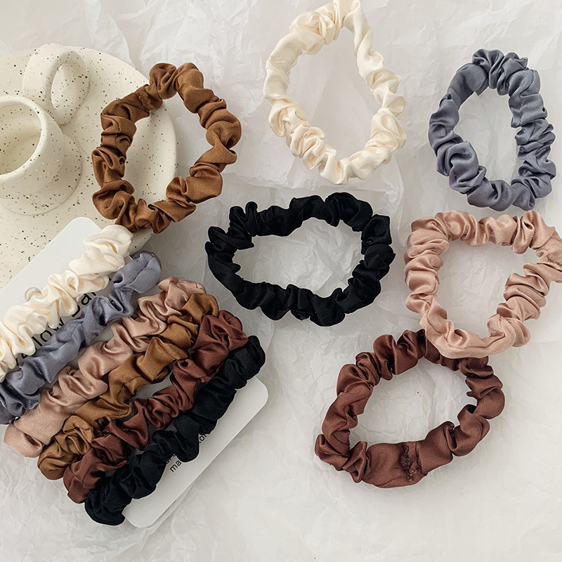 1Set Satin Seide Einfarbig Scr – Scrunchie Satin Set Bewertung und Preis