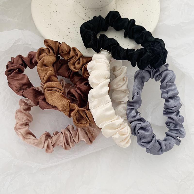 1Set Satin Seide Einfarbig Scr – Scrunchie Satin Set Bewertung und Preis