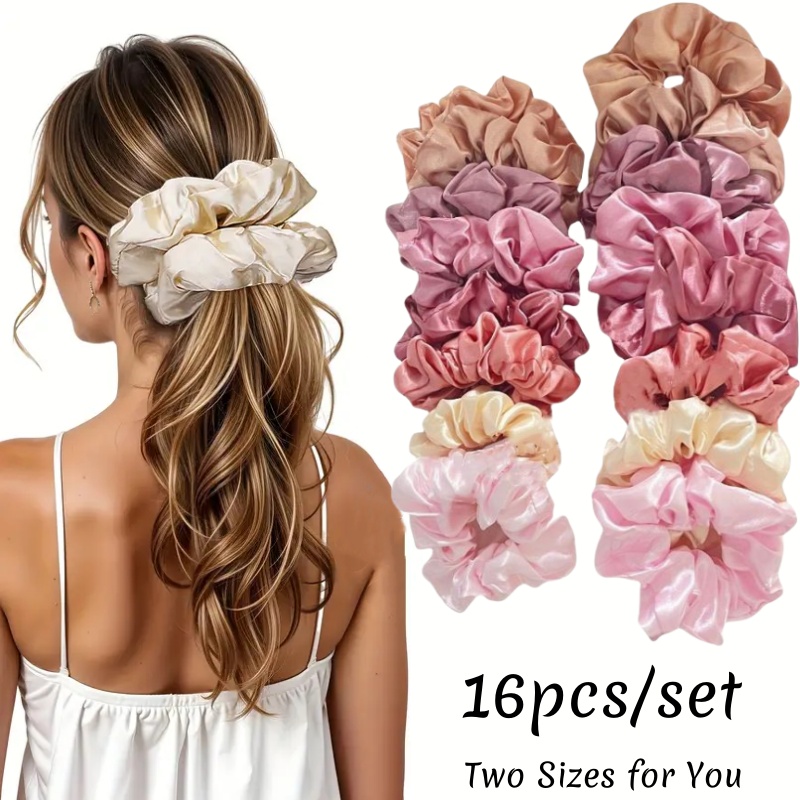 16 Stück Haargummis aus weiche – Scrunchie Satin Set Bewertung und Preis