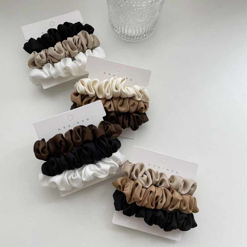 3 Teile/satz Satin Haarband Se – Scrunchie Satin Set Bewertung und Preis