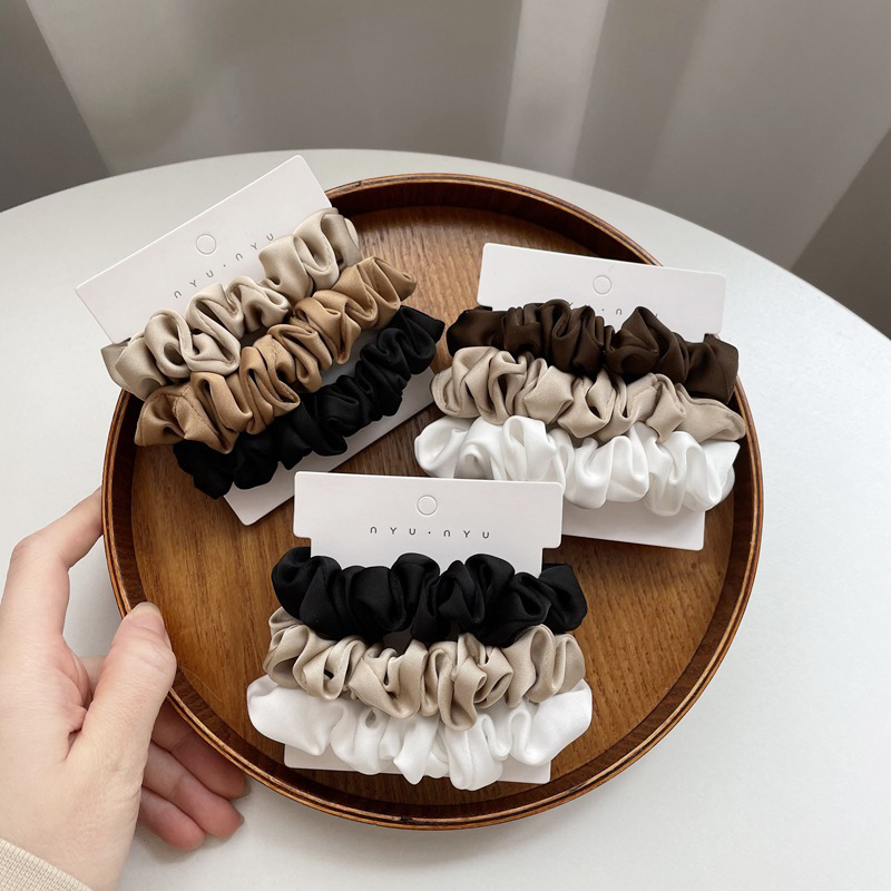 3 Teile/satz Satin Haarband Se – Scrunchie Satin Set Bewertung und Preis