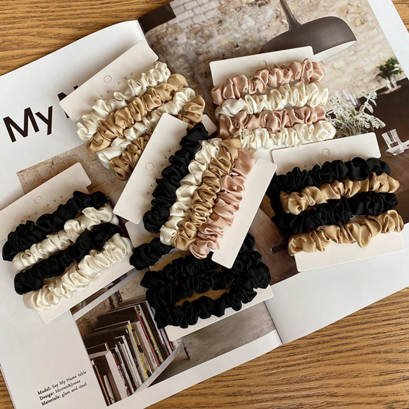 4 Teile/satz Satin Seide Scrun – Scrunchie Satin Set Bewertung und Preis