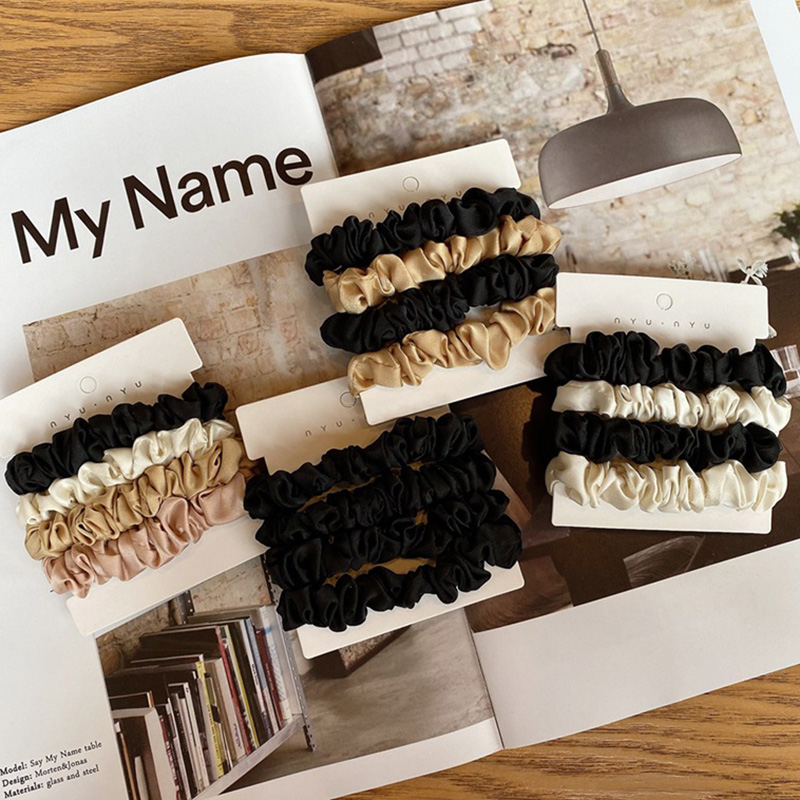 4 Teile/satz Satin Seide Scrun – Scrunchie Satin Set Bewertung und Preis
